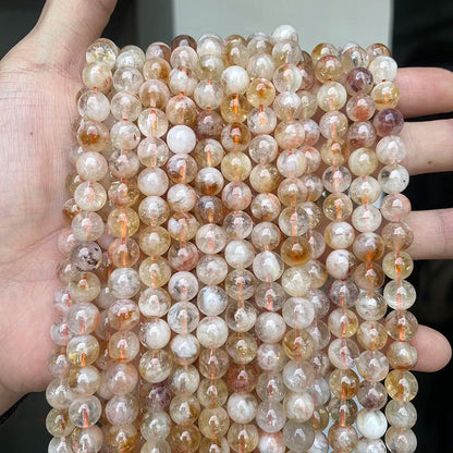 Wholesale Natural Stone Beads Amethyst Citrine Rose Quartz Crystal Gemstone Bead for DIY Jewelry Making 4 6 8 10 12 MM, 38CM