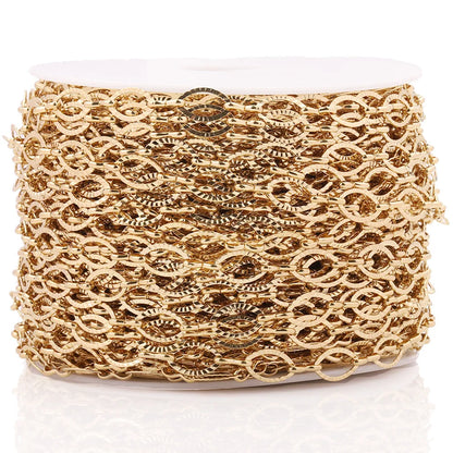 A839 Hot Sale 14K Gold Plated Stainless Steel Chain Jewelry,fashion Hollow Out Gold Chain for Necklace Bracelet Jewelry Making