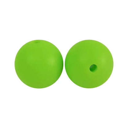 100PCS Custom Wholesale 9mm 12mm 15mm Food Grade BPA Free Baby Chew Teether Silicone DIY Beads for Pen Making Accessories