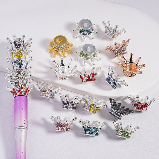 Bulk-Wholesale Exquisite Crown Bead Spacers for Phone Chain & Jewelry Decoration Craft