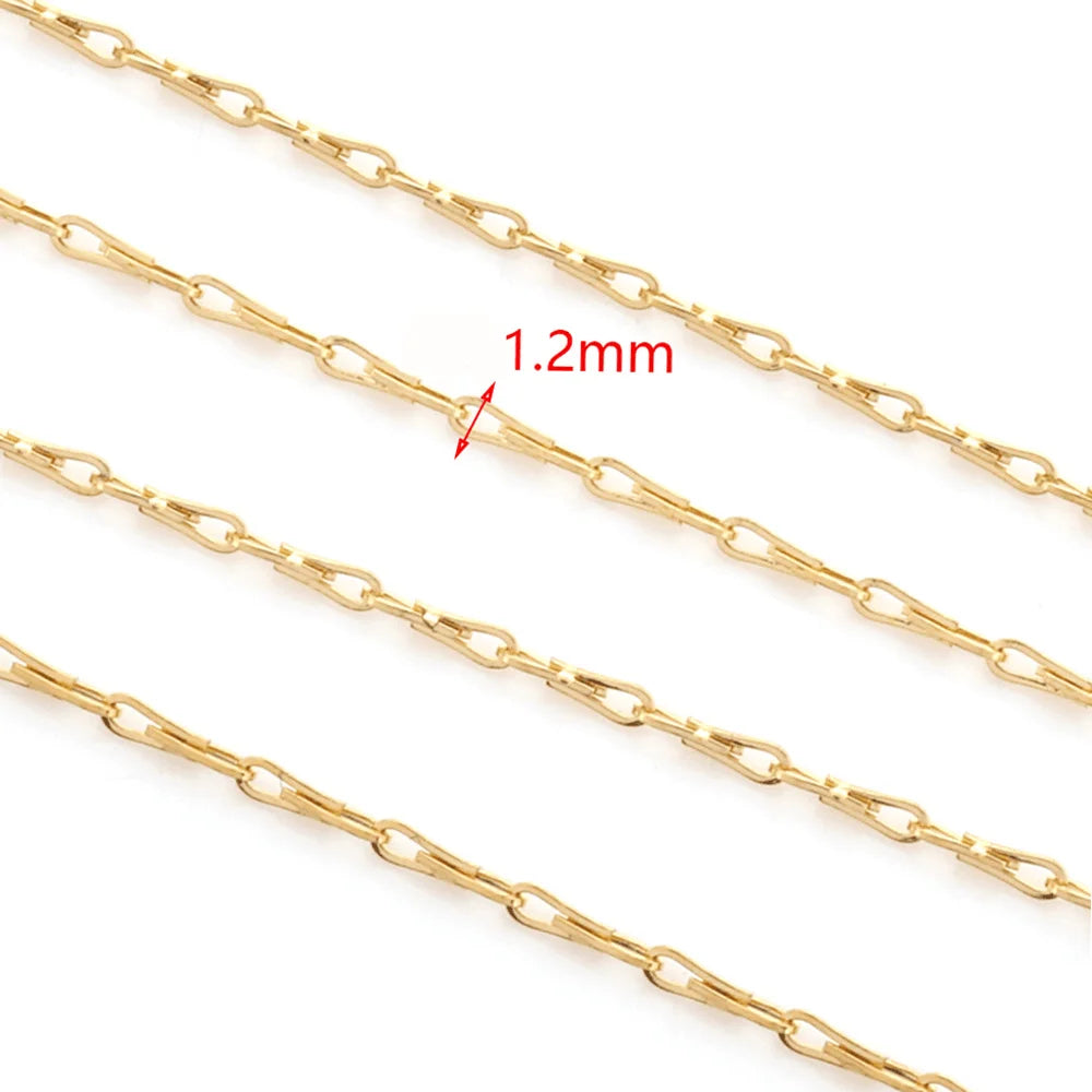 A2590 Fashion 18k Gold Stainless Steel Chain Bulk Link Necklace Bracelet Chain Jewelry Making Diy Wholesale