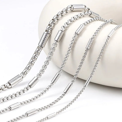 3D Charms Stainless Steel DIY Chain Silver Plated Accessory for Jewelry Making Necklace Bracelet Men Women