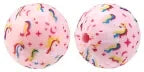 100PCS 15mm Silicone Round Printed Beads 2mm Hole Colorful Pattern Loose Beads for Bracelet Necklace DIY Jewelry Craft Making