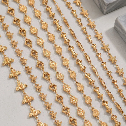 F503 Vintage Grooved Metal Spacer Beads Gold Silver Plated Stainless Steel Pumpkin Beads DIY Jewelry Making Accessories