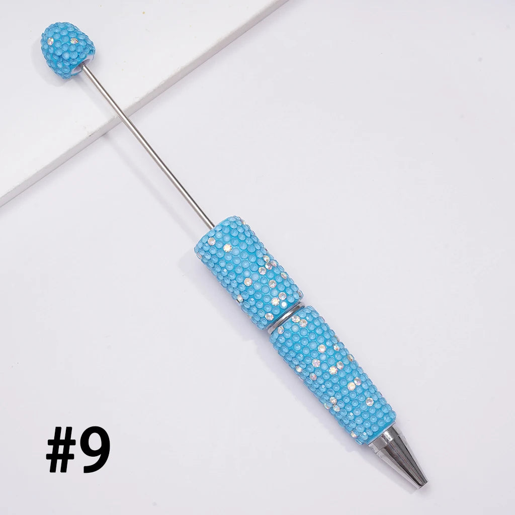Neon Beadable Pens Multi Color With Full AB Rhinestones Cover Bulk for DIY Handmade Crafts Student Gift Wholesale