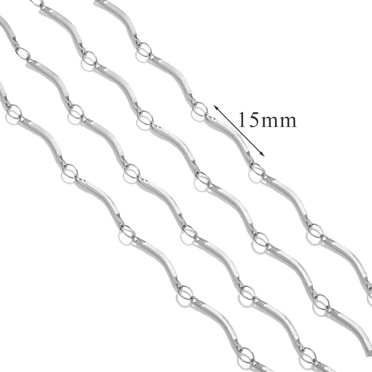 A2913 Fashion 18k Gold Plated Stainless Steel Chain Silver Necklace Bracelet Bulk Chain for Jewelry Diy Making