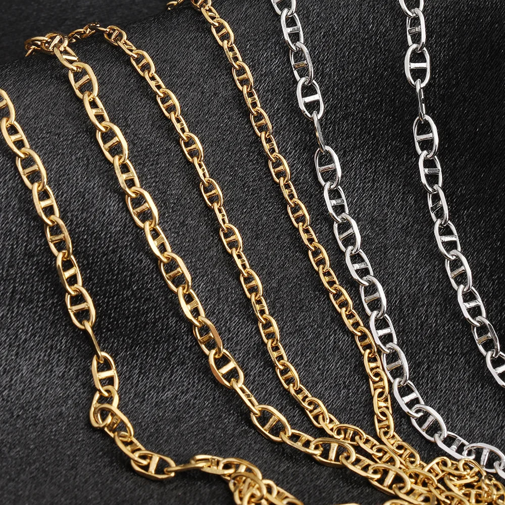 D564 Hot Infinity Bulk Roll Chain Vacuum Plated Stainless Steel Necklace Bracelet Making Chain Wholesale