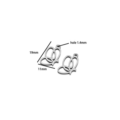 DIY Pendants Stainless Steel 18k Gold Plated Hollow Cactus Butterfly Star Sun Eyes Charm Pendants for Jewelry Necklace Making
