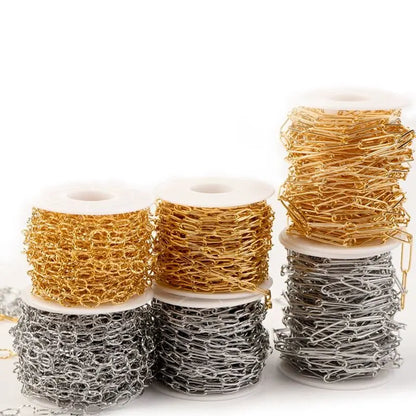 B460 Wholesale Price Stainless Steel Accessory Paper Clip Chain O Chain Jewelry for DIY Making