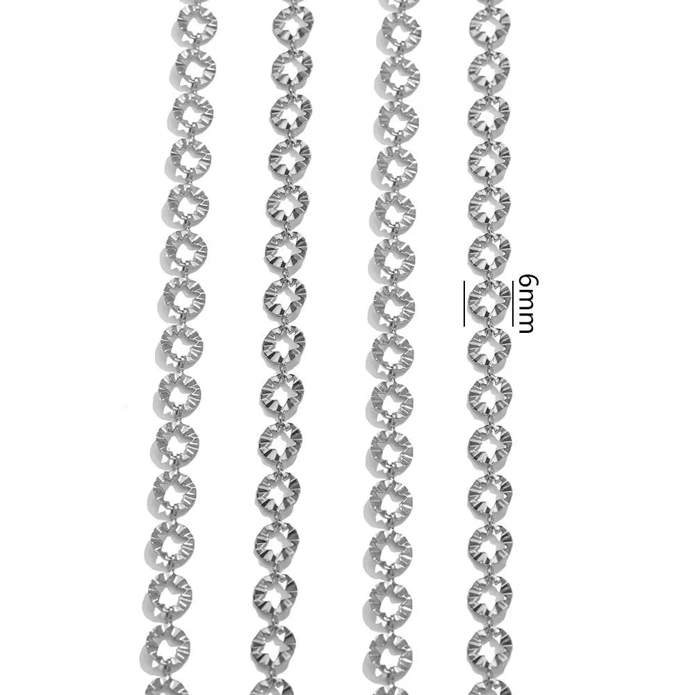 D566 High Quality Multi Design Stainless Steel Chain for Necklace Bracelet Making Bulk Roll Jewelry Chain