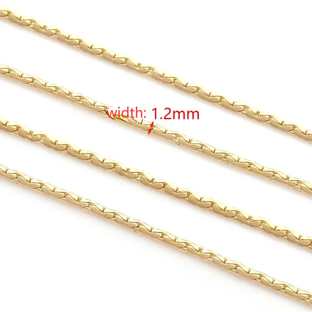 Keep Color Jewelry DIY Irregular Chain 18k Gold Pvd Stainless Steel Thin Roller Chain for Choker Anklets