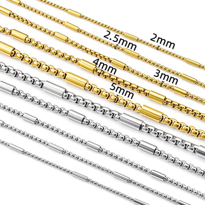 D146 Amazing Hot 18k Gold Plated Stainless Steel Chain Necklace Bracelet Making Jewelry Chain Wholesale