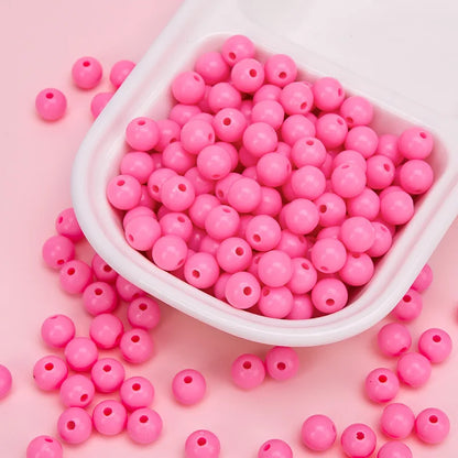 500g Wholesale Lucite Beads 4-10mm Multi Color Acrylic Beads for Crafting