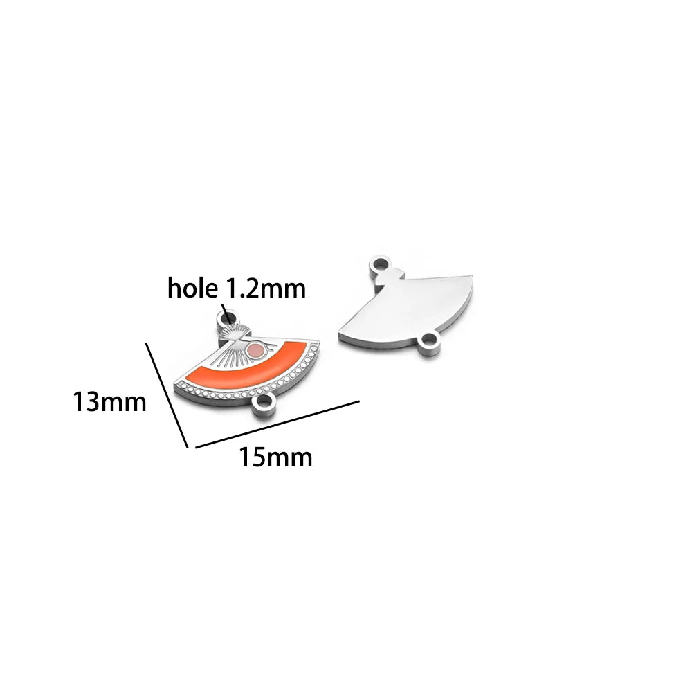 Stainless Steel Gold Plated butterfly Fan Gourd Octopus Tortoise Charm Pendant for Jewelry Necklace Making Accessories