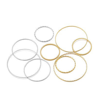Hot Selling Stainless Steel Gold Plated Twisted Big Wire Circle Hooks for DIY Earring Jewelry Making Accessories