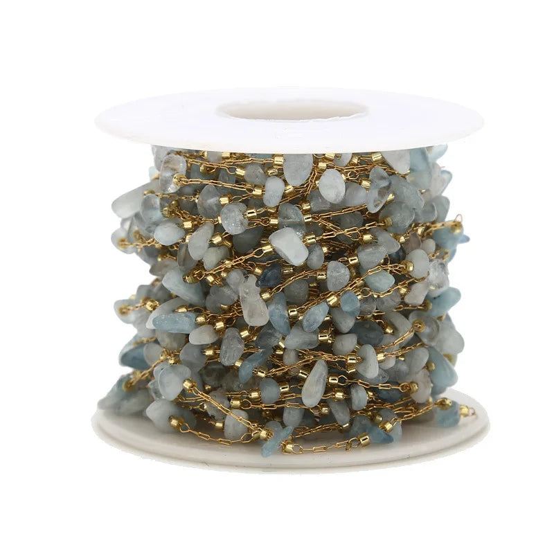 B4760 360L Stainless Steel Chain 18k Gold Chain Waterproof Crystal Stone Chain for Men Jewelry