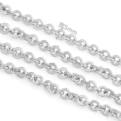 D846 Fashion 18k Pvd Plated Waterproof Chain O Shape Necklace Bracelet Making Jewelry Findings