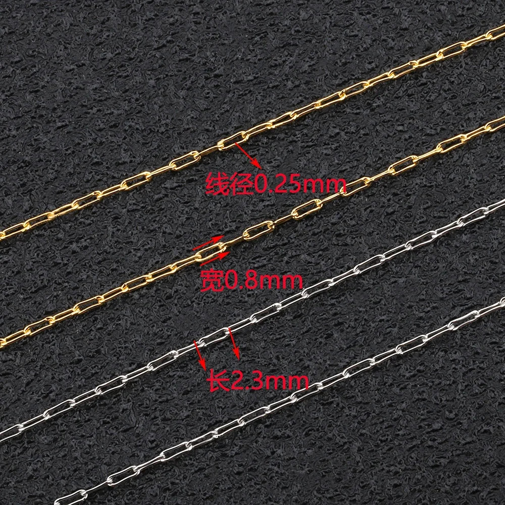 B352 High Quality Thin Chain 0.25mm Cross Shaped Chain Beaded Chain for Bracelet Making