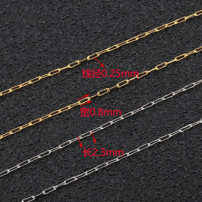 B352 High Quality Thin Chain 0.25mm Cross Shaped Chain Beaded Chain for Bracelet Making