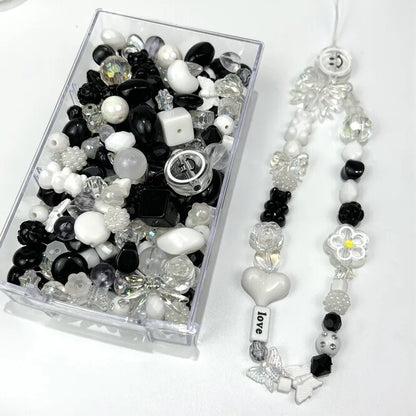 DIY Transparent Acrylic Beads Handmade Material for Jewelry Making  Bracelet Mobile Phone Chain Mixed Shapes Key Chain