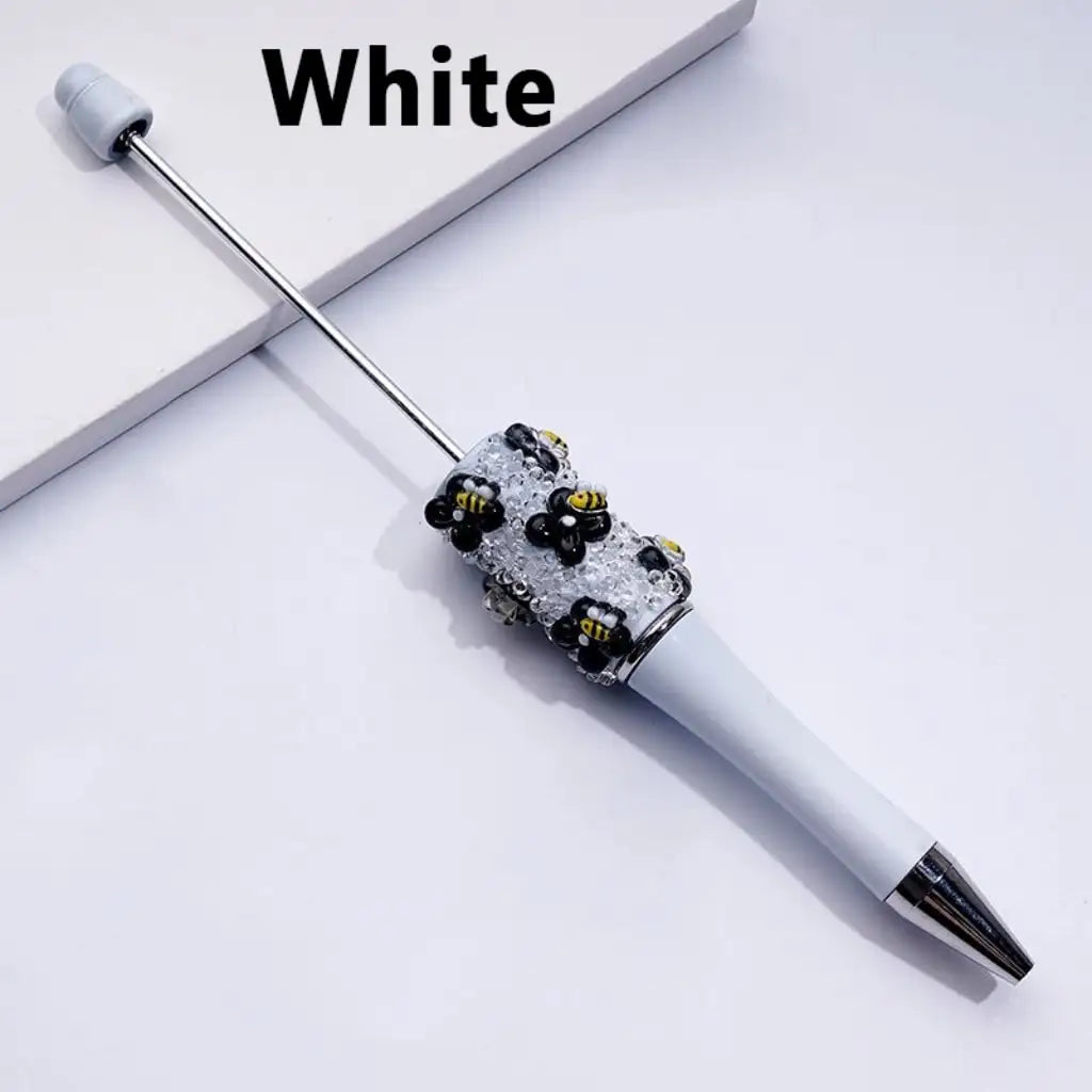 Cute Bee Flower Ballpoint Pen with Clear Sugars Design Plastic Material Portable for Gift Party Favors