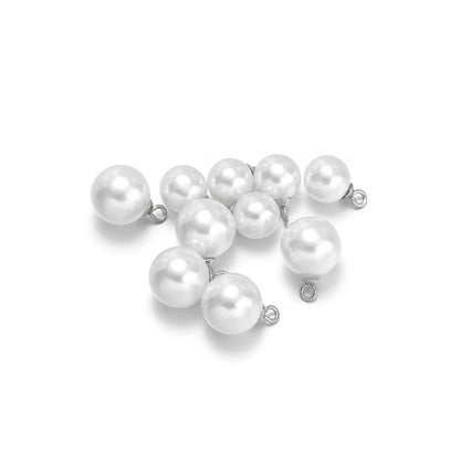 Factory Outlet Stainless Steel Gold Plated 8mm 10mm Pearls Charm Pendant for Women Lady Jewelry Making Wholesale