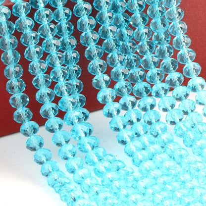 Wholesale Round Crystal 2/3/4/6/8/10/12mm Rondelle Glass Faceted Beads for DIY Jewelry Making