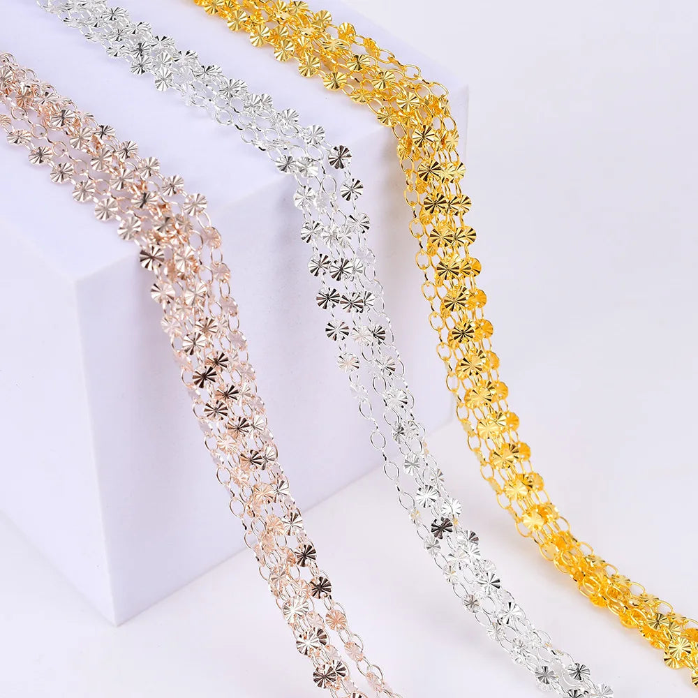 A8007 High Quality Stainless Steel Chain Silver Gold Rose Gold Jewelry Chain Accessory Diy