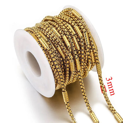 B4288 Hip Hop 3D Charms Stainless Steel DIY Chain Plated Accessory for Jewelry Making Necklace Bracelet Men and Women
