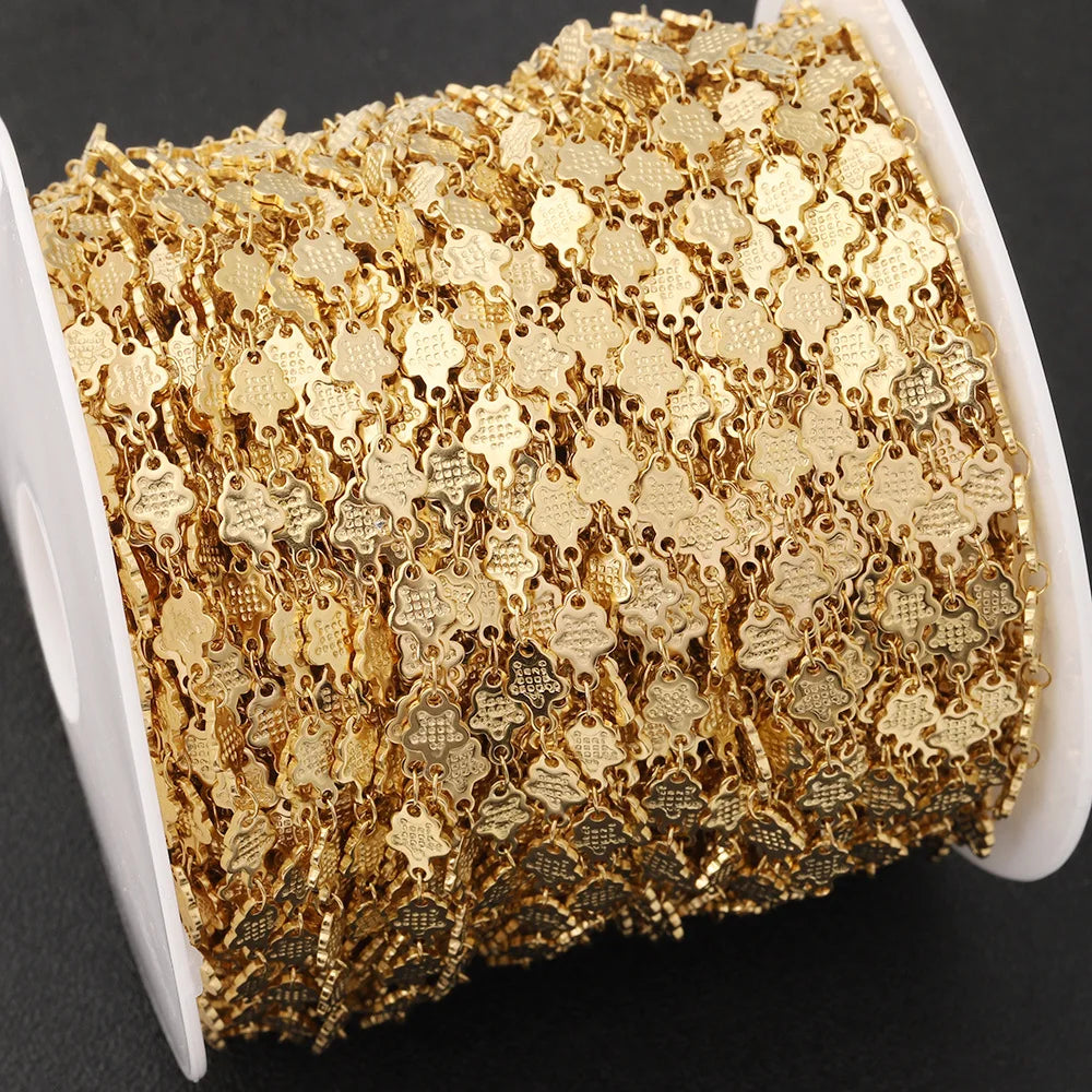 D262 Fashion Stainless Steel Necklace Chain Bulk 18k Gold Plated Bracelet Necklace Making Diy Jewelry