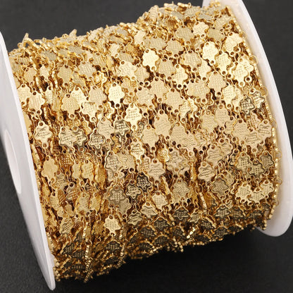 D262 Fashion Stainless Steel Necklace Chain Bulk 18k Gold Plated Bracelet Necklace Making Diy Jewelry