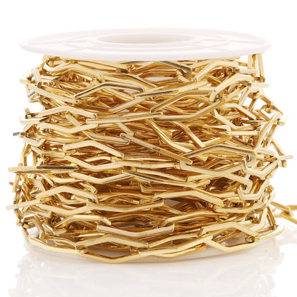 D147 Hot Non Tarnish 18k Gold Plated Stainless Steel Necklace Bracelet Chain Jewelry Making Findings Rhombus Chains