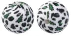 100PCS 15mm Silicone Round Printed Beads 2mm Hole Colorful Pattern Loose Beads for Bracelet Necklace DIY Jewelry Craft Making