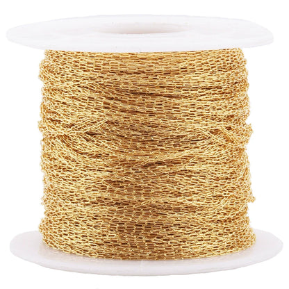 B352 High Quality Thin Chain 0.25mm Cross Shaped Chain Beaded Chain for Bracelet Making
