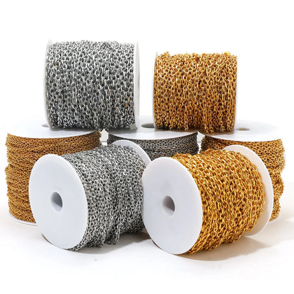 Lovestory E373 Best Sellers Stainless Steel Batch Angle Flower Flash Chains Wholesale for Necklace Bracelet Making