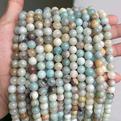 Wholesale Natural Stone Beads Amethyst Citrine Rose Quartz Crystal Gemstone Bead for DIY Jewelry Making 4 6 8 10 12 MM, 38CM