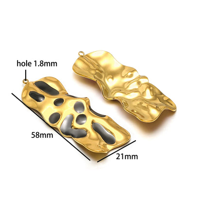 Fashion Stainless Steel 18k Gold Plated Irreguarl Shaped Charm Pendant for Jewelry Necklace Making Accessories