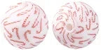 100PCS 15mm Silicone Round Printed Beads 2mm Hole Colorful Pattern Loose Beads for Bracelet Necklace DIY Jewelry Craft Making