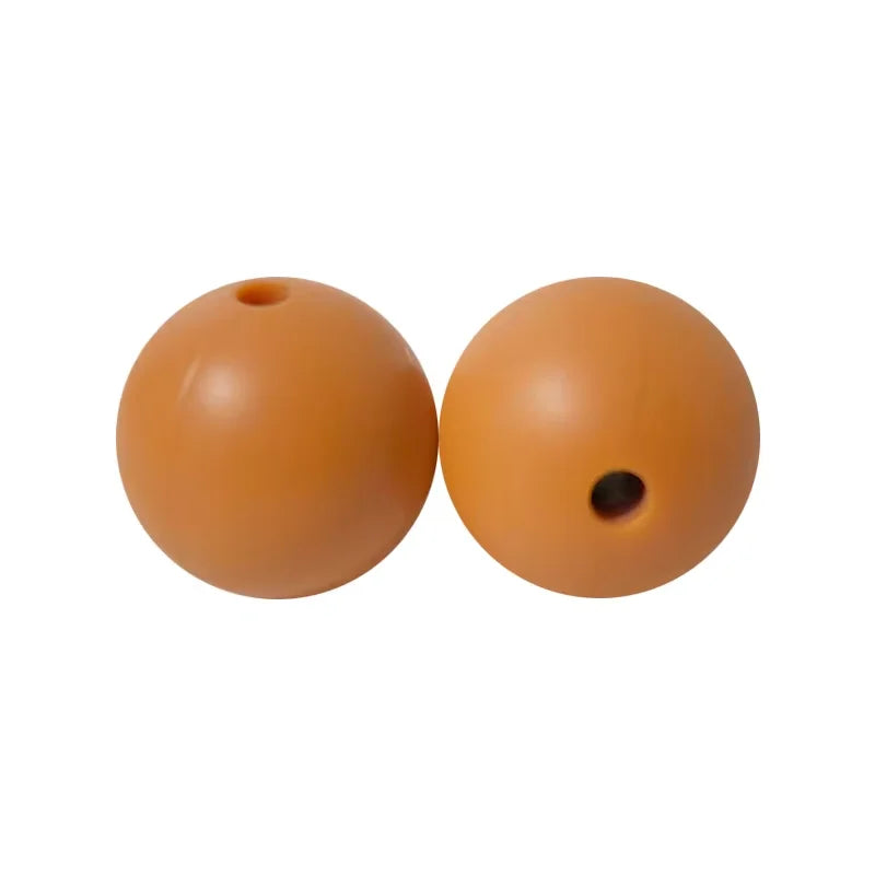 100PCS Custom Wholesale 9mm 12mm 15mm Food Grade BPA Free Baby Chew Teether Silicone DIY Beads for Pen Making Accessories