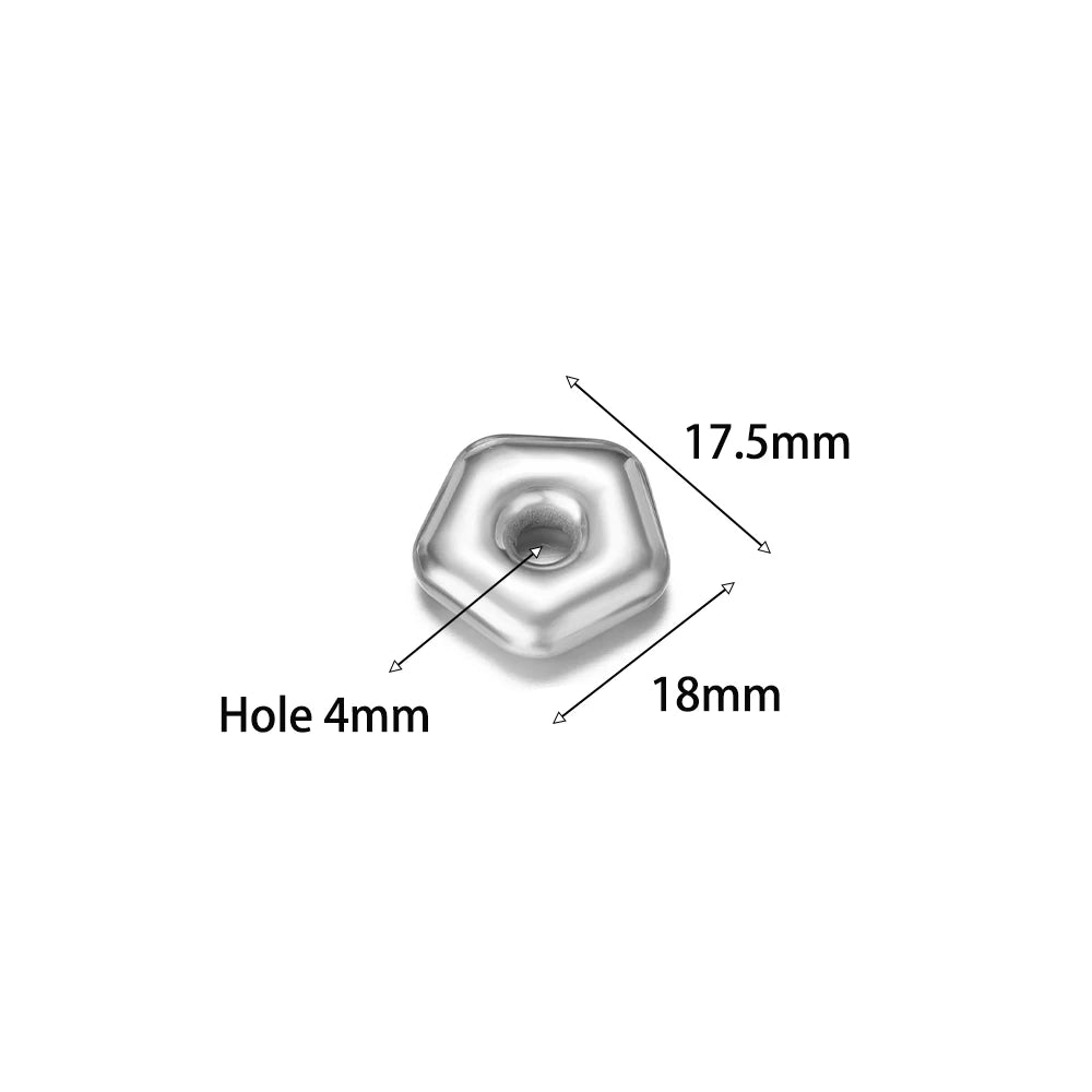 Non Tarnish Stainless Steel18k Gold Plated Hollow Star Heart Square Flower Charms Pendant for DIY Jewelry Earring Making
