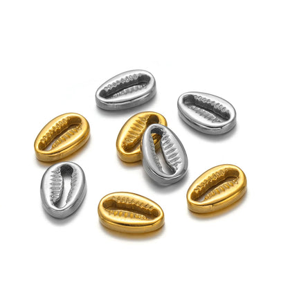 304 Stainless Steel 18k Gold Plated Metal Shell Diy Handmade Shell Charm Pendant for Jewelry  Making Accessories