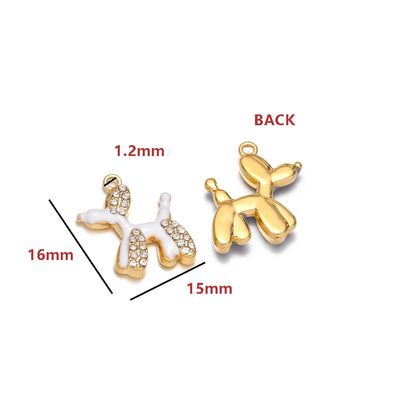 Enamel Charms 18k Gold Plated Stainless Steel Double Hole Pearl Charm Pendant DIY Jewelry Making Accessories Jinrou