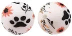 100PCS 15mm Silicone Round Printed Beads 2mm Hole Colorful Pattern Loose Beads for Bracelet Necklace DIY Jewelry Craft Making