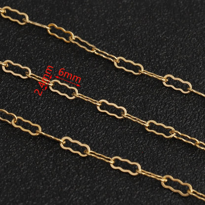 D265 High Quality Peanut Shape Bulk Roll Chain Stainless Steel Necklace Bracelet Chain Making Diy Wholesale