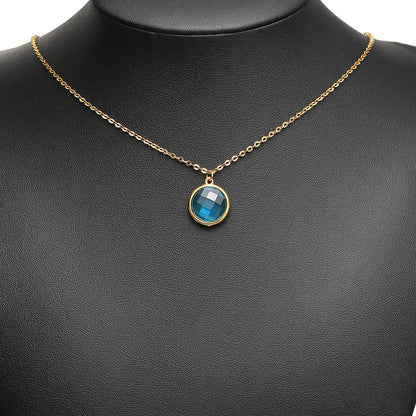 18K Gold Plated Stainless Steel Enamel Round Pendant Findings for Necklace Earrings Garment Making