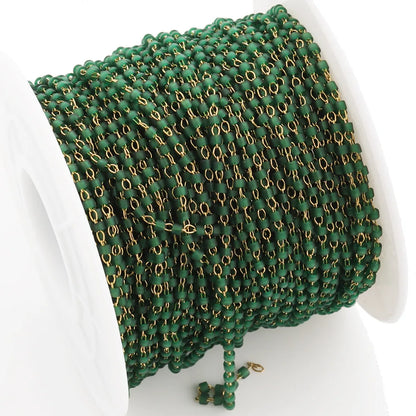 A2591 Hot Selling Miyuki Beads Beaded Necklace Bracelet Chain Stainless Steel Colorful Jewelry Making Chain