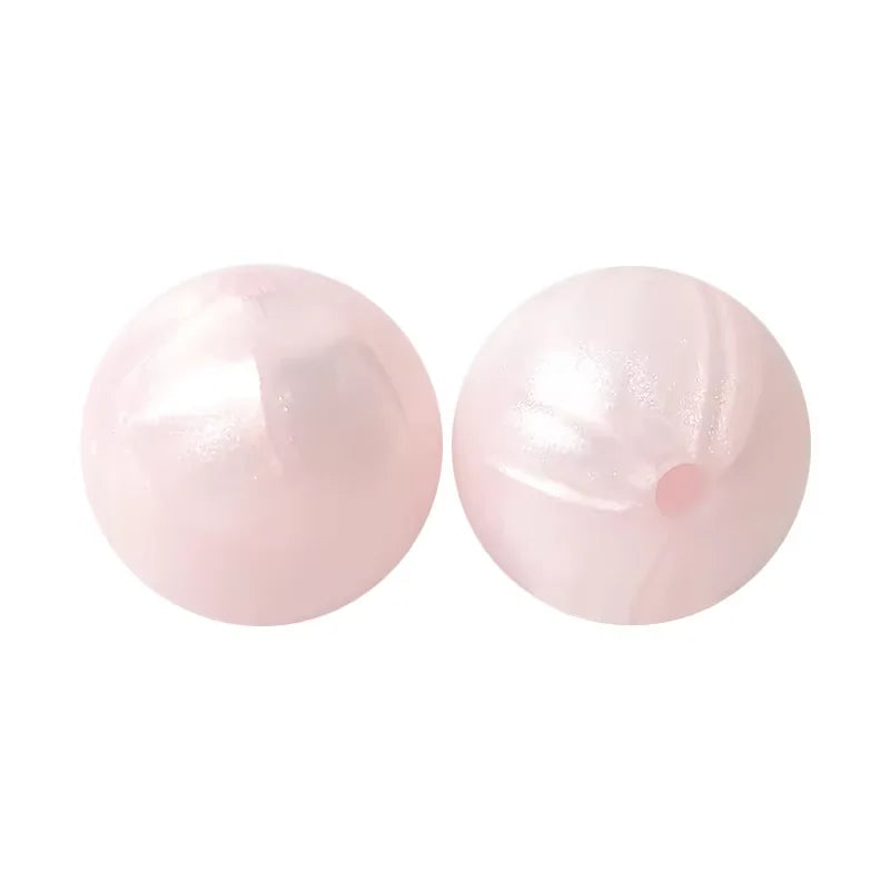 100PCS Custom Wholesale 9mm 12mm 15mm Food Grade BPA Free Baby Chew Teether Silicone DIY Beads for Pen Making Accessories