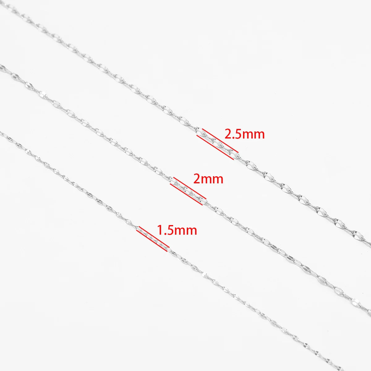E379 PVD Plated Roller Chain Gold Steel Lip Thin Chain Waterproof Stainless Steel Chain for Diy
