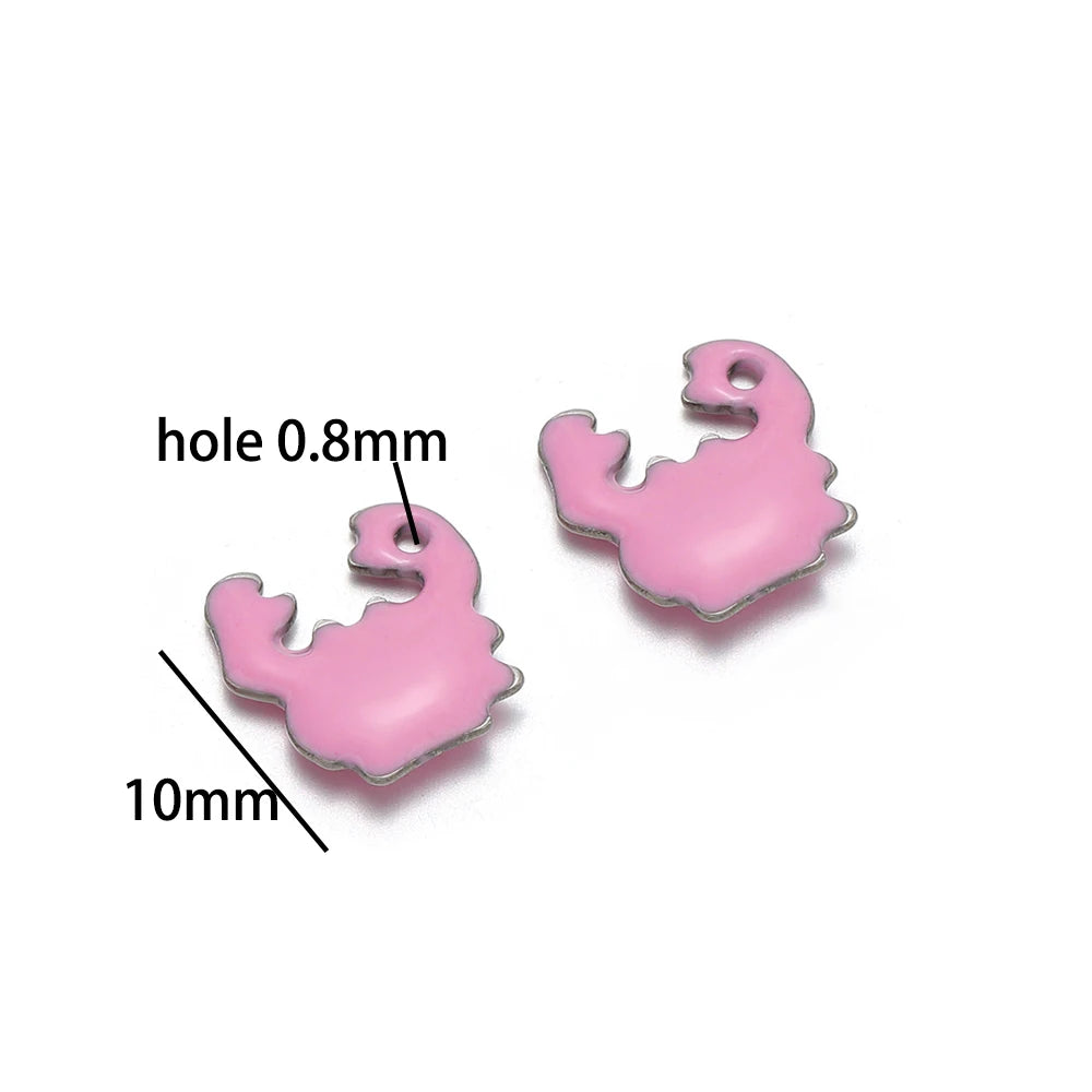 Cute Pendant 18k Gold Plated Stainless Steel Oil Drop Small Crab Charm Pendant for DIY Jewelry Making Wholesale