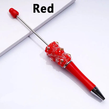 Cute Bee Flower Ballpoint Pen with Clear Sugars Design Plastic Material Portable for Gift Party Favors